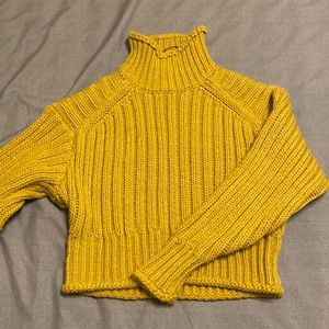 H&M high neck cozy knit sweater - color Mustard - sz XS